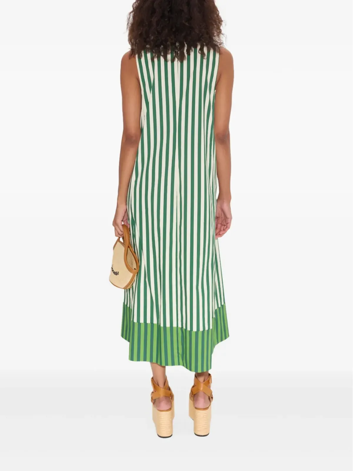 Simon Miller Mar poplin ミディドレス - グリーン - 画像5