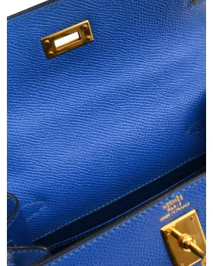 Hermès ビンテージ 1996年 ミニ Kelly 20 ツーウェイ ハンドバッグ - ブルー - サムネイル4
