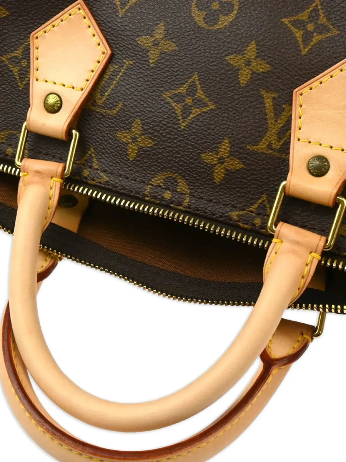 Louis Vuitton ビンテージ 1997 モノグラム スピーディ 35 ハンドバッグ ブラウン - 画像4