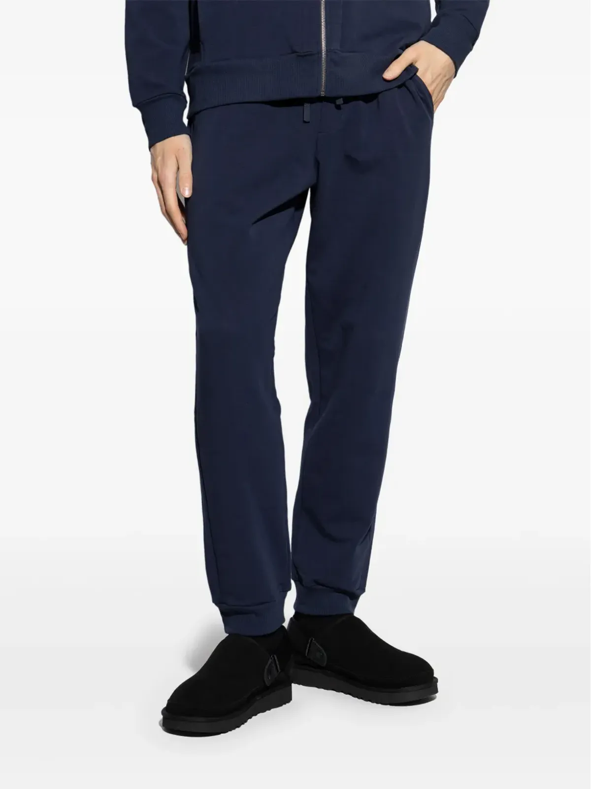 Hanro drawstring straight-leg trousers - Blue - 画像3
