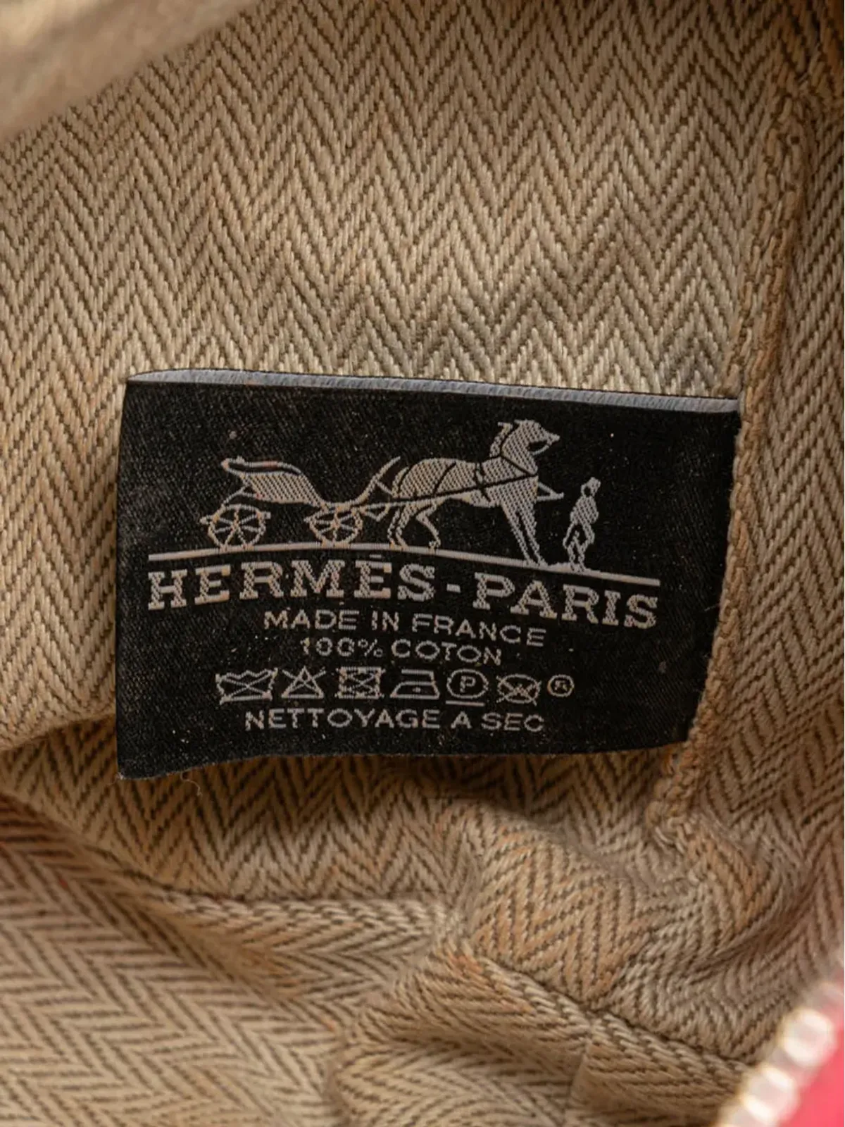 Hermès ビンテージ 小型 Toile Bride A Brac バニティバッグ - ピンク - 画像5