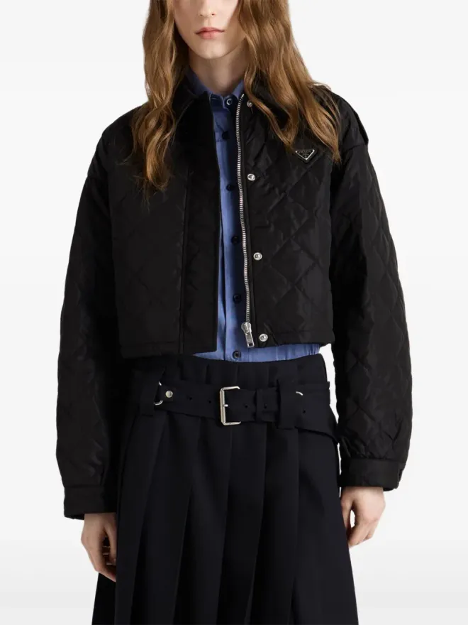 Prada Prada クロップドキルティングジャケットの商品画像