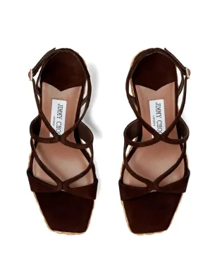 Jimmy Choo Ayla プラットフォームサンダル - ブラウン - サムネイル4