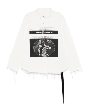 Rick Owens DRKSHDW ロゴプリント アウターシャツ - サムネイル1