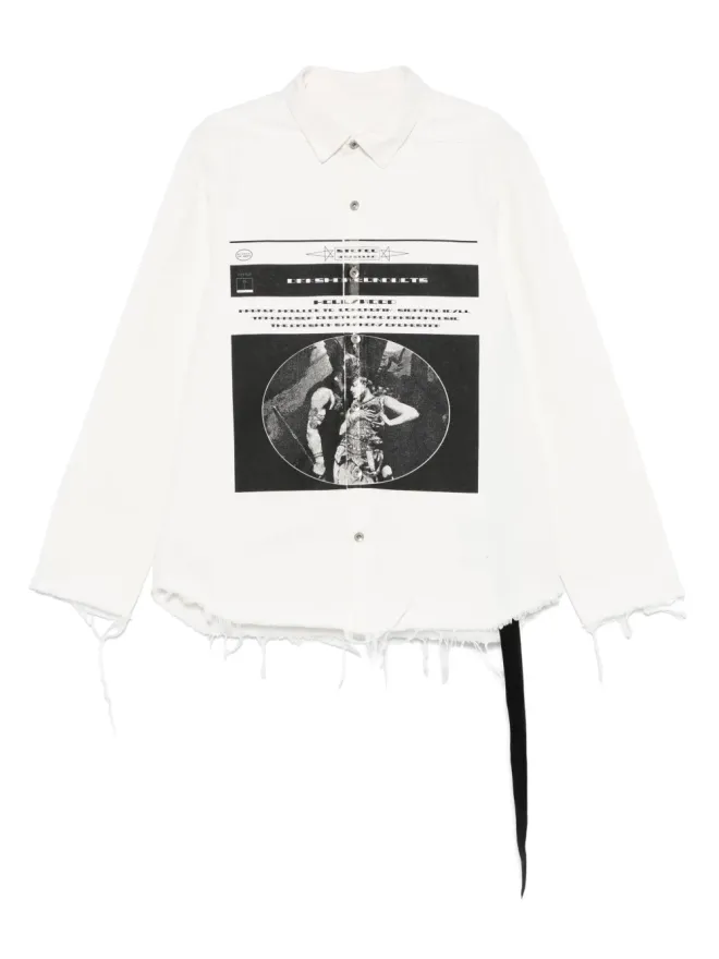 Rick Owens DRKSHDW Rick Owens DRKSHDW ロゴプリント アウターシャツの商品画像