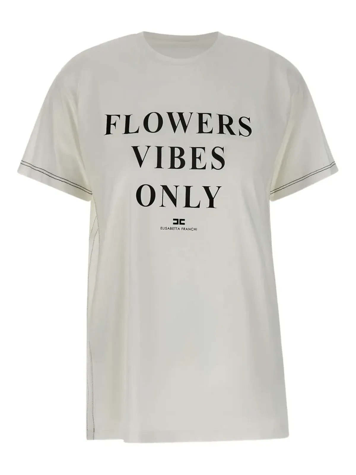Elisabetta Franchi コットンTシャツ ホワイト - 画像1