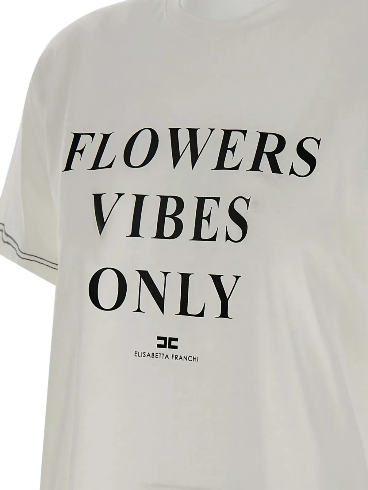 Elisabetta Franchi コットンTシャツ ホワイト - 画像4