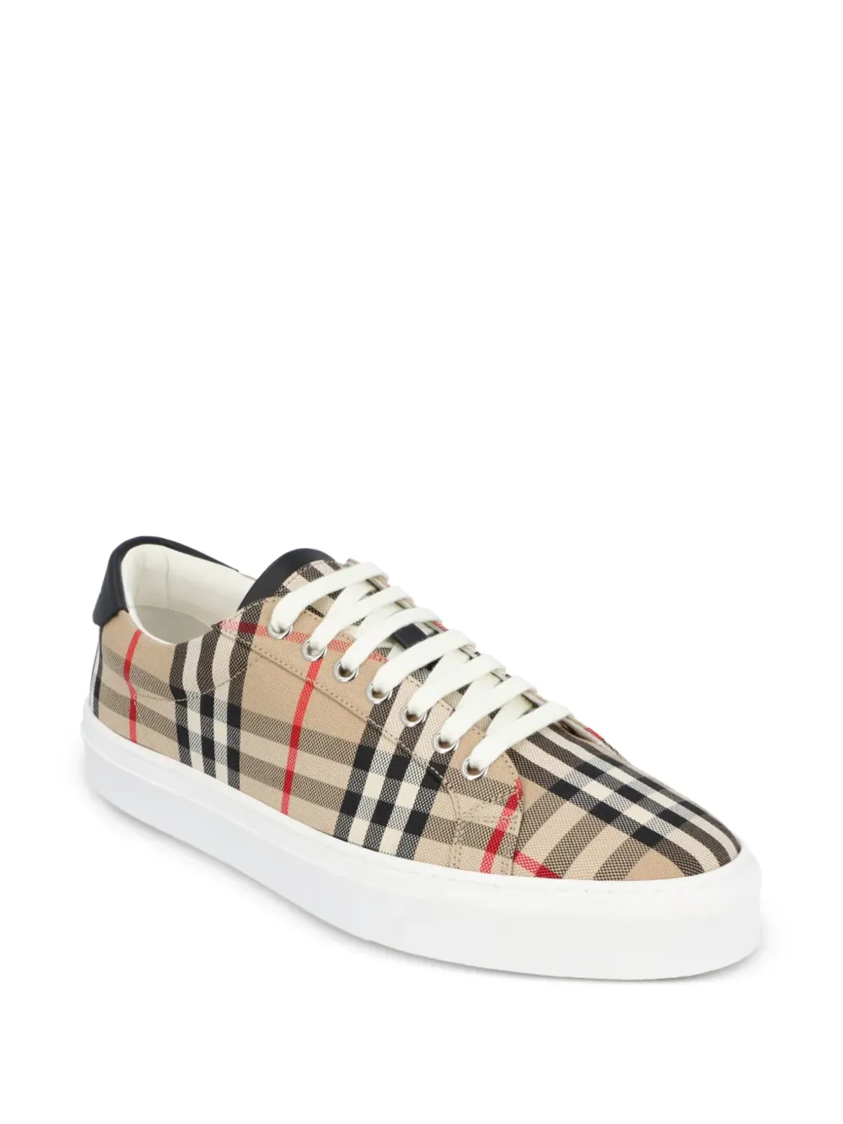 Burberry Pre-Owned ベージュのチェックスニーカー - 画像2