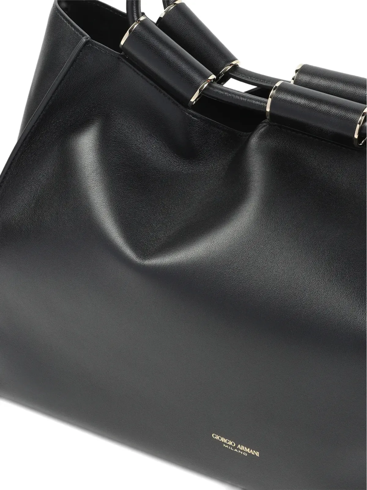 Giorgio Armani ロゴディテール レザー ショルダーバッグ - 画像3