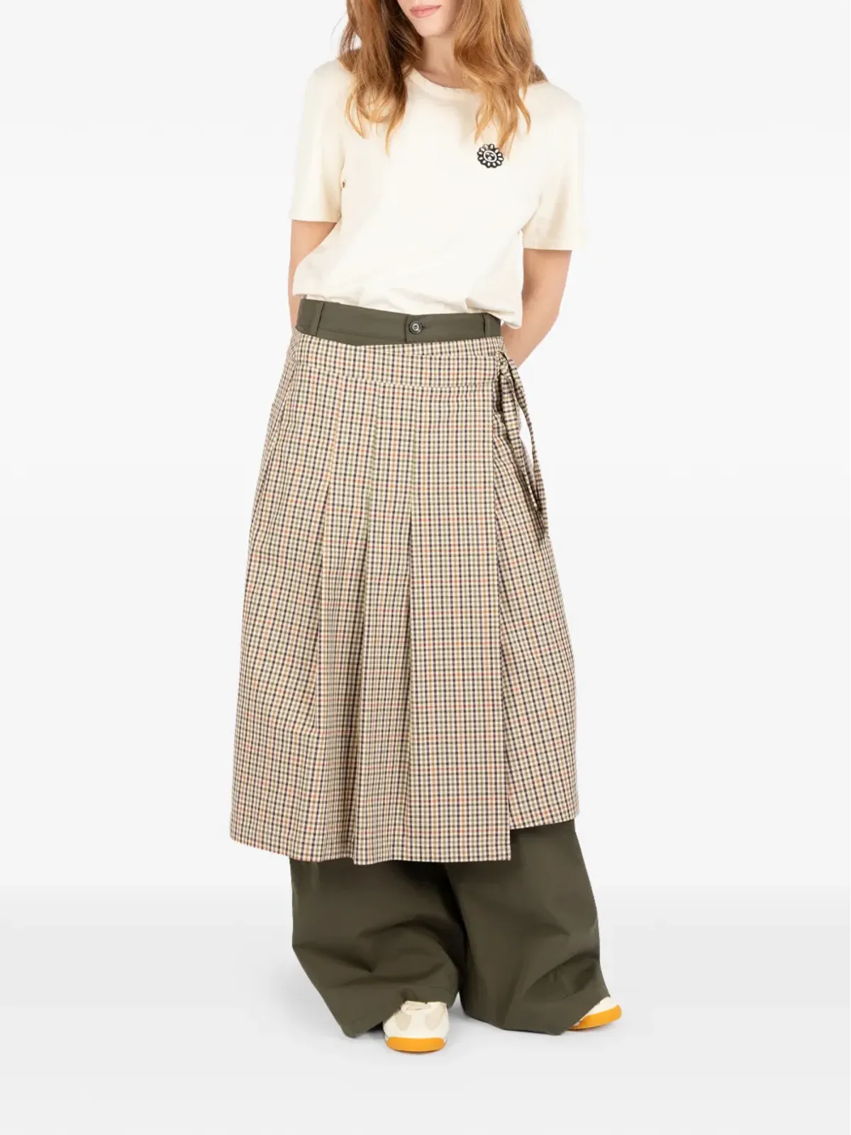 Société Anonyme チェック柄プリーツキルトミディスカート - 画像2