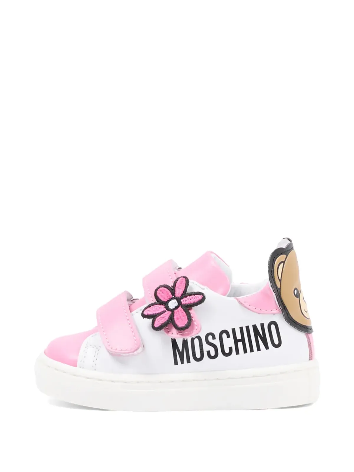 Moschino Kids 花モチーフ テディスニーカー - 画像3