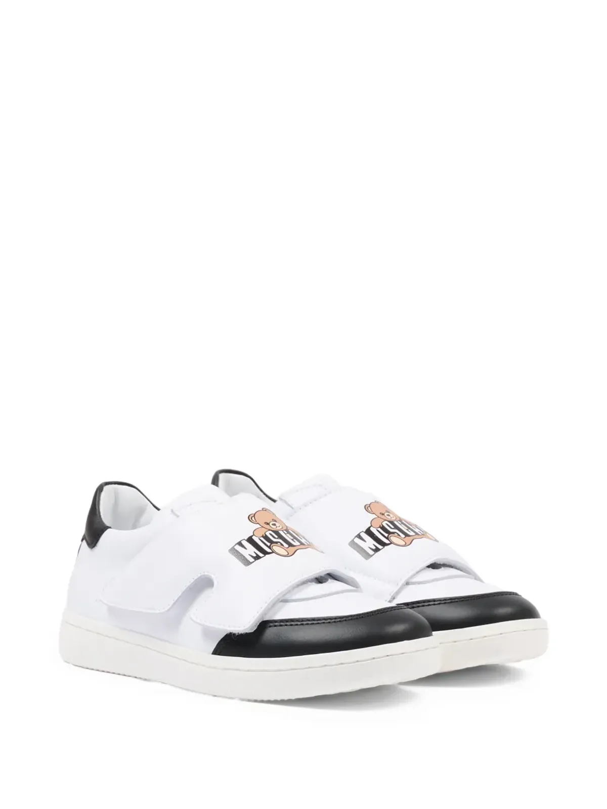 Moschino Kids アップリケ付きローカットスニーカー - White - 画像1