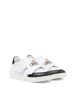 Moschino Kids アップリケ付きローカットスニーカー - White - サムネイル1