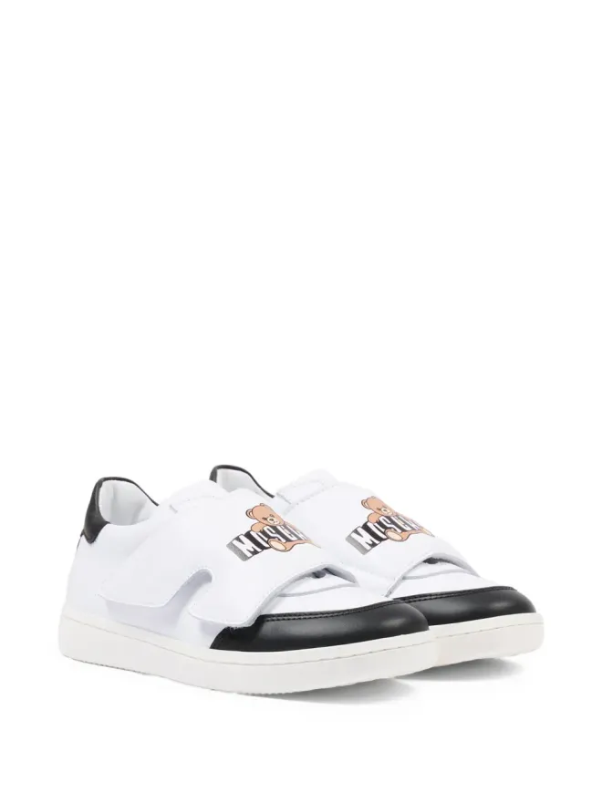 Moschino Kids Moschino Kids アップリケ付きローカットスニーカー - Whiteの商品画像