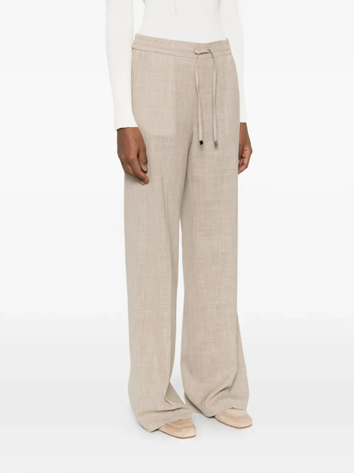 Berwich Patrizia drawstring palazzo pants - Neutrals - 画像3