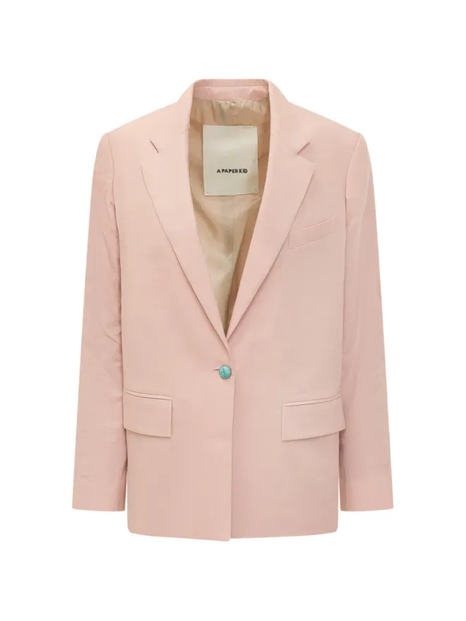 A Paper Kid A Paper Kid ボタン付きリネンジャケットの商品画像