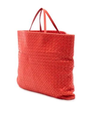 Bottega Veneta ビンテージ ナッパ・イントレッチャート フォールドオーバー・サッチェル - レッド - サムネイル3