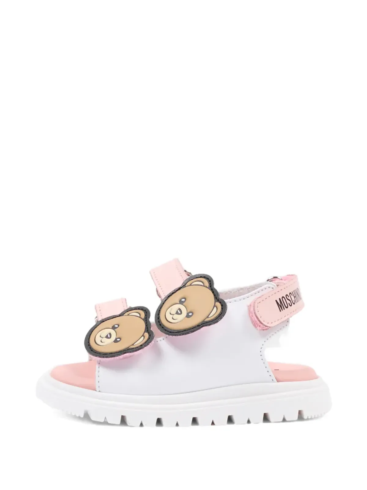Moschino Kids Teddy-appliqued sandals - White - 画像5