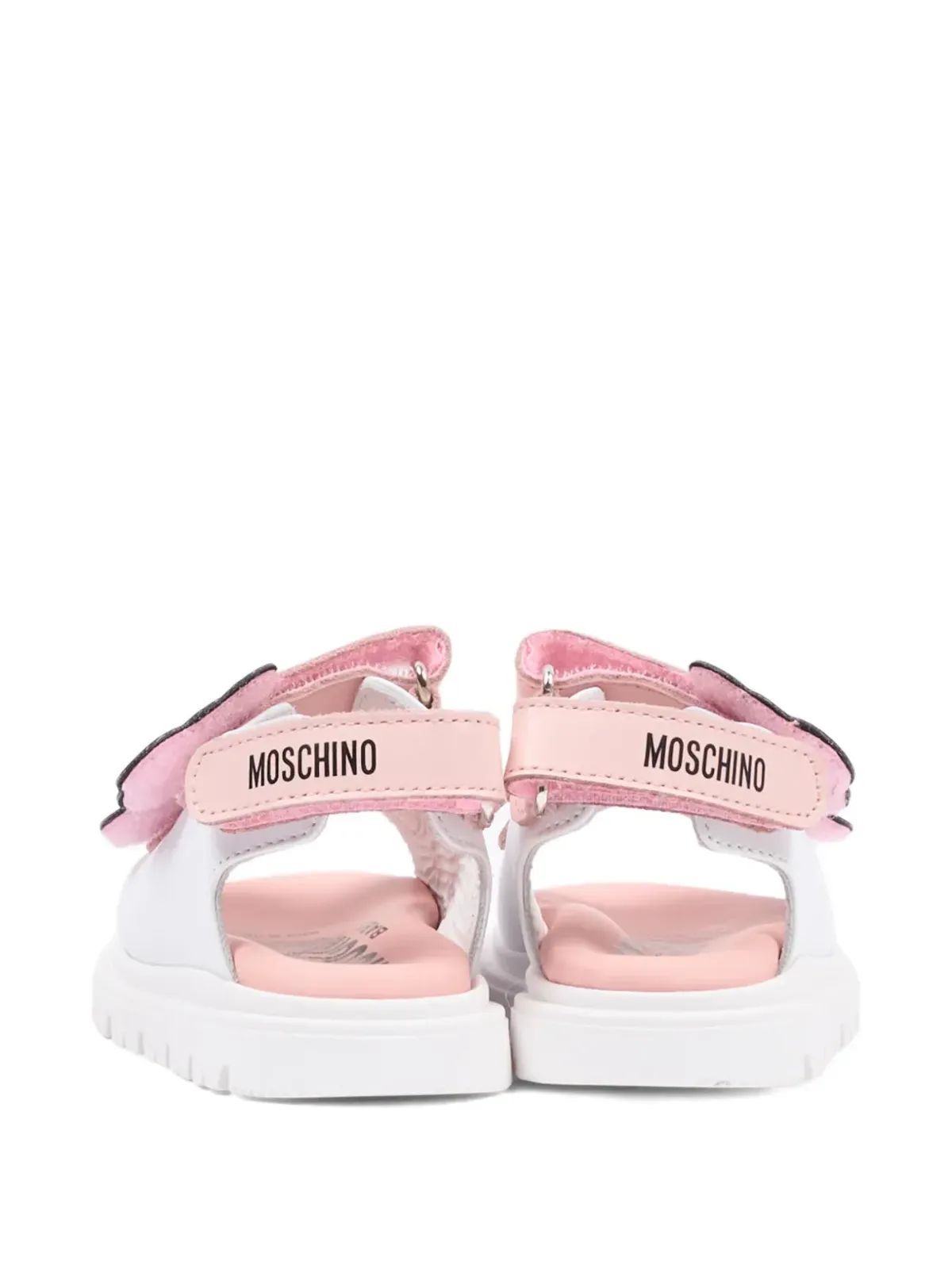 Moschino Kids Teddy-appliqued sandals - White - 画像3