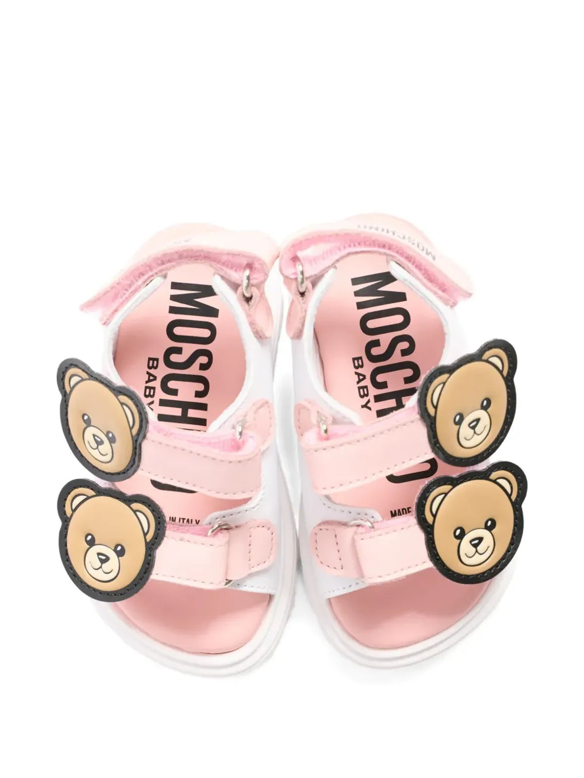 Moschino Kids Teddy-appliqued sandals - White - 画像4