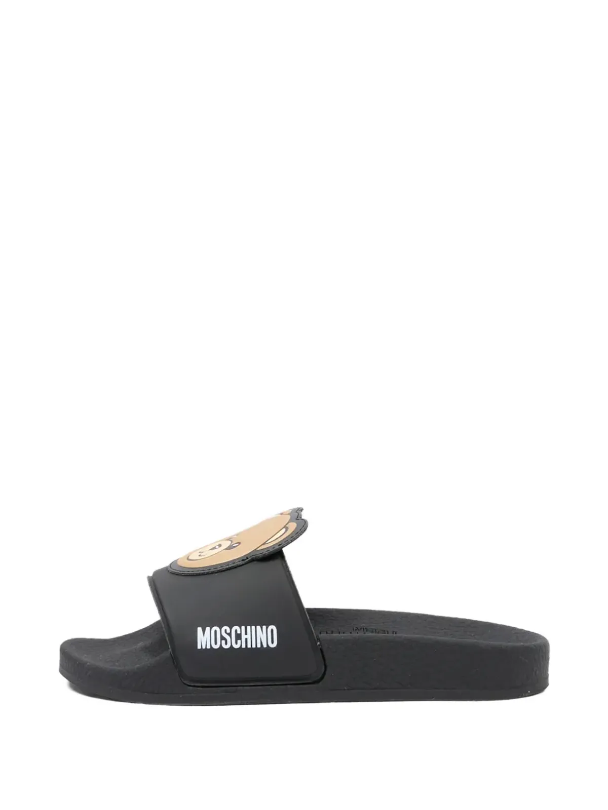 Moschino Kids アップリケ付きスライド - Black - 画像5