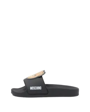 Moschino Kids アップリケ付きスライド - Black - サムネイル5