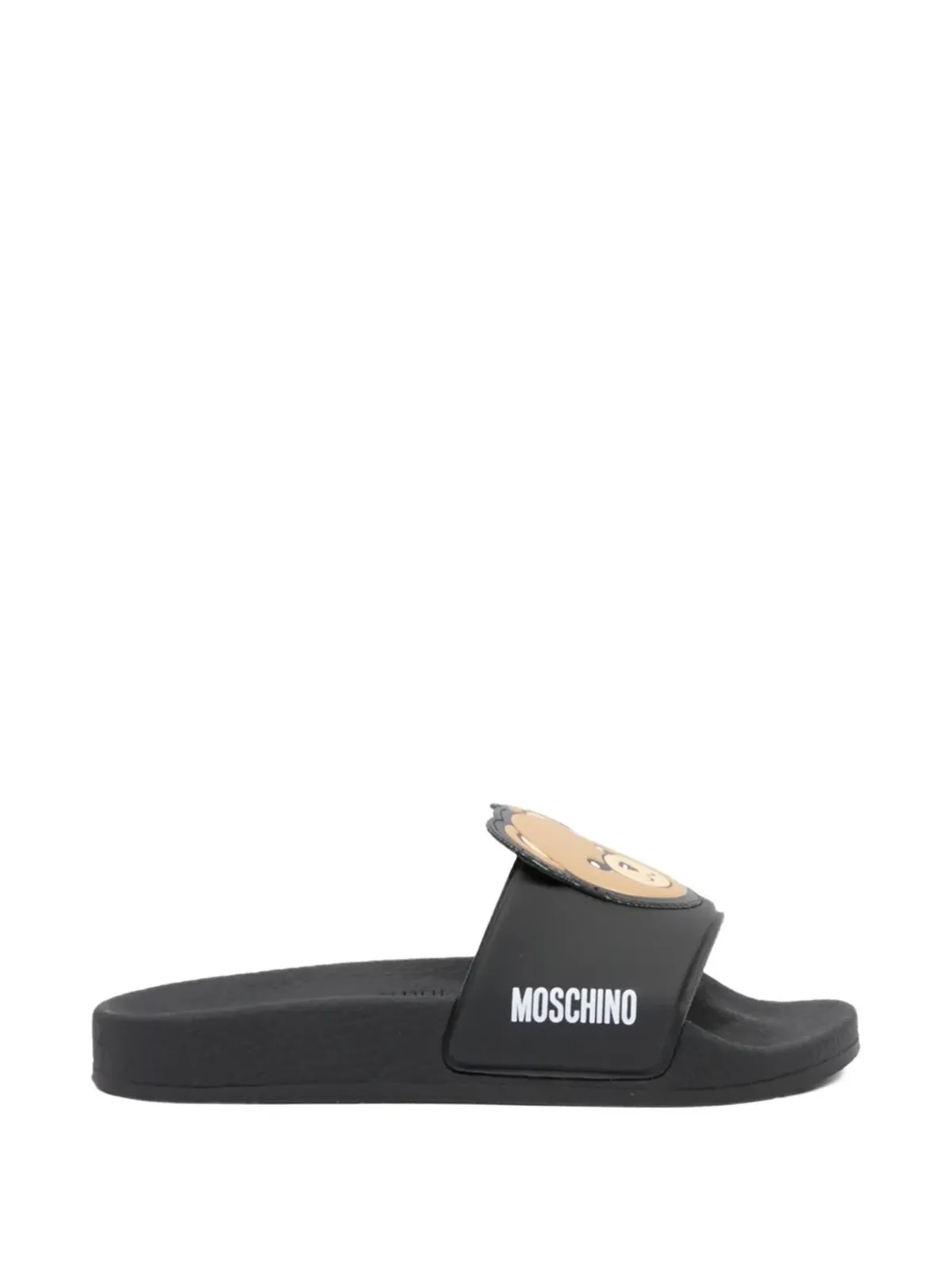 Moschino Kids アップリケ付きスライド - Black - 画像2