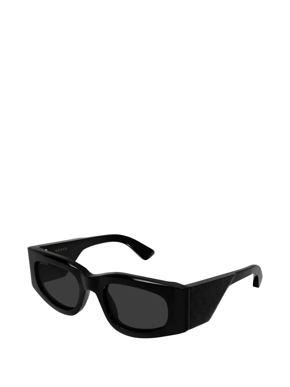 Gucci Eyewear エンボスドロゴ レクタングルフレーム サングラス - 画像2