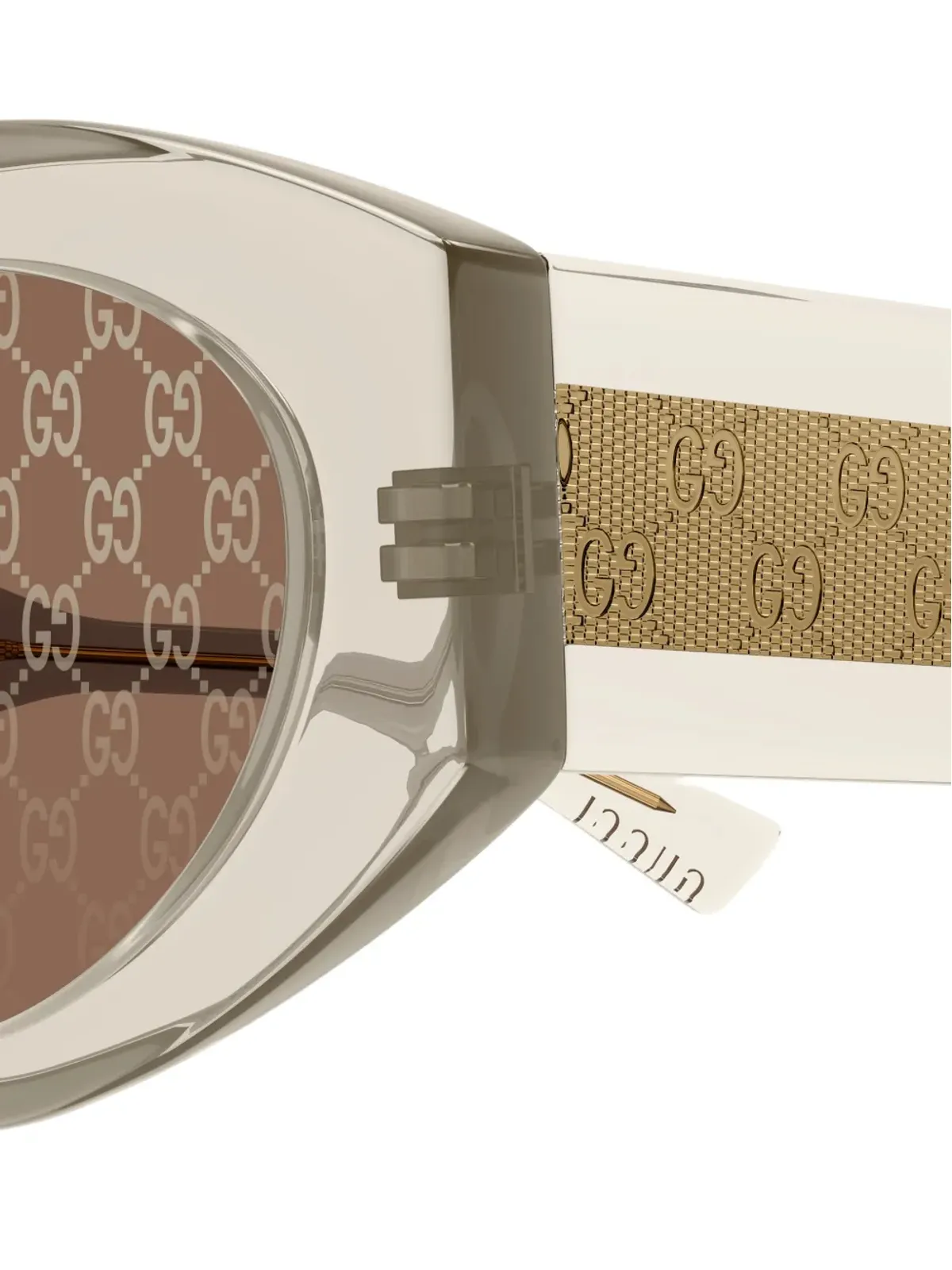 Gucci Eyewear ジオメトリックフレーム ロゴ サングラス - 画像3