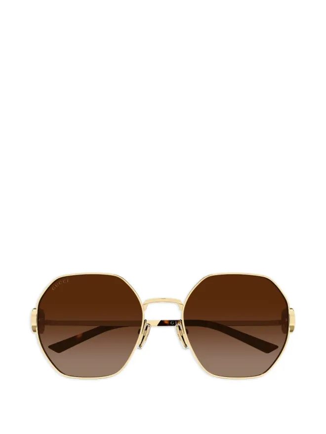Gucci Eyewear Gucci Eyewear インターロッキングG ジオメトリックフレーム サングラスの商品画像