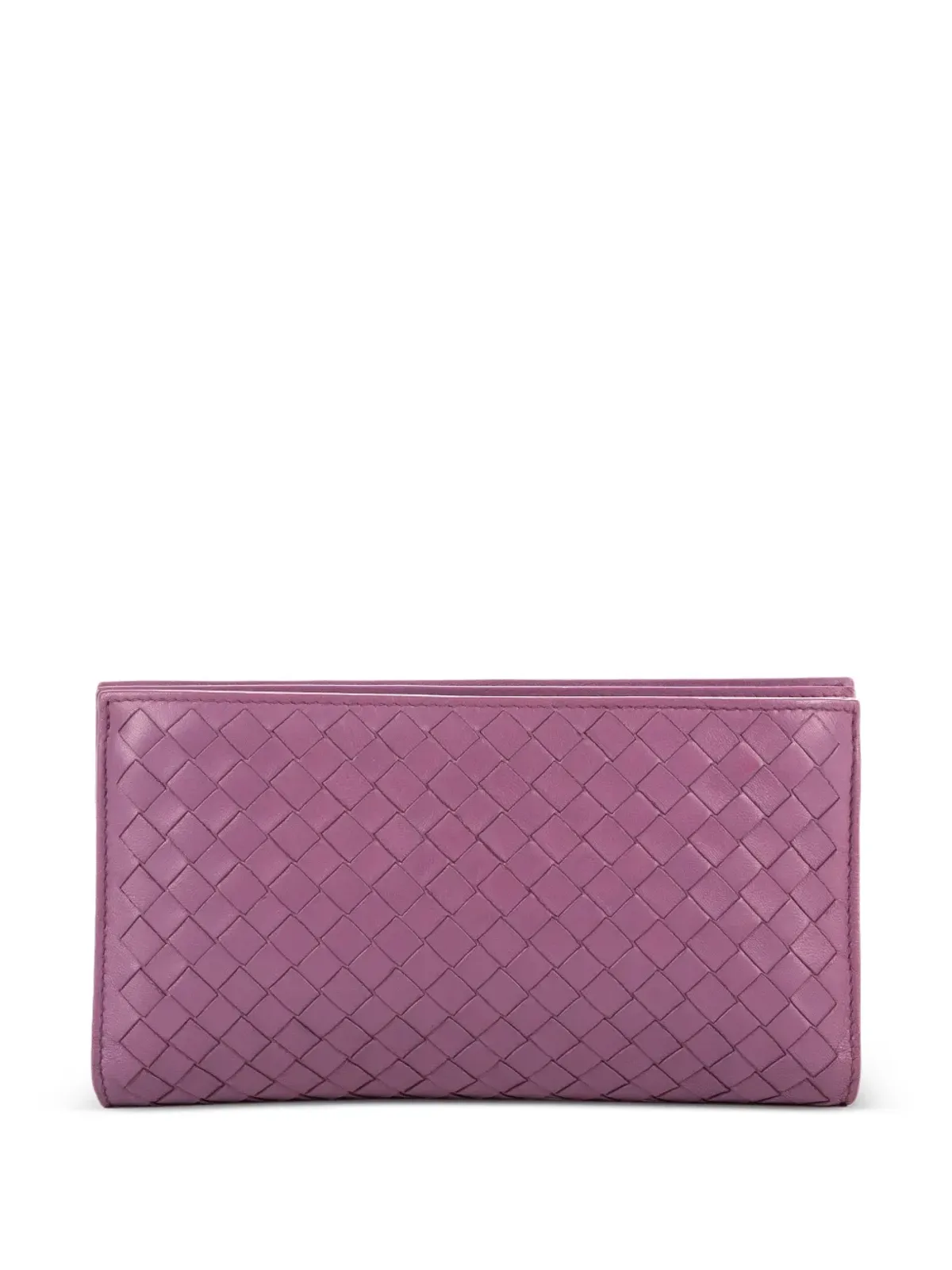Bottega Veneta イントレチャート織り財布 パープル - 画像1