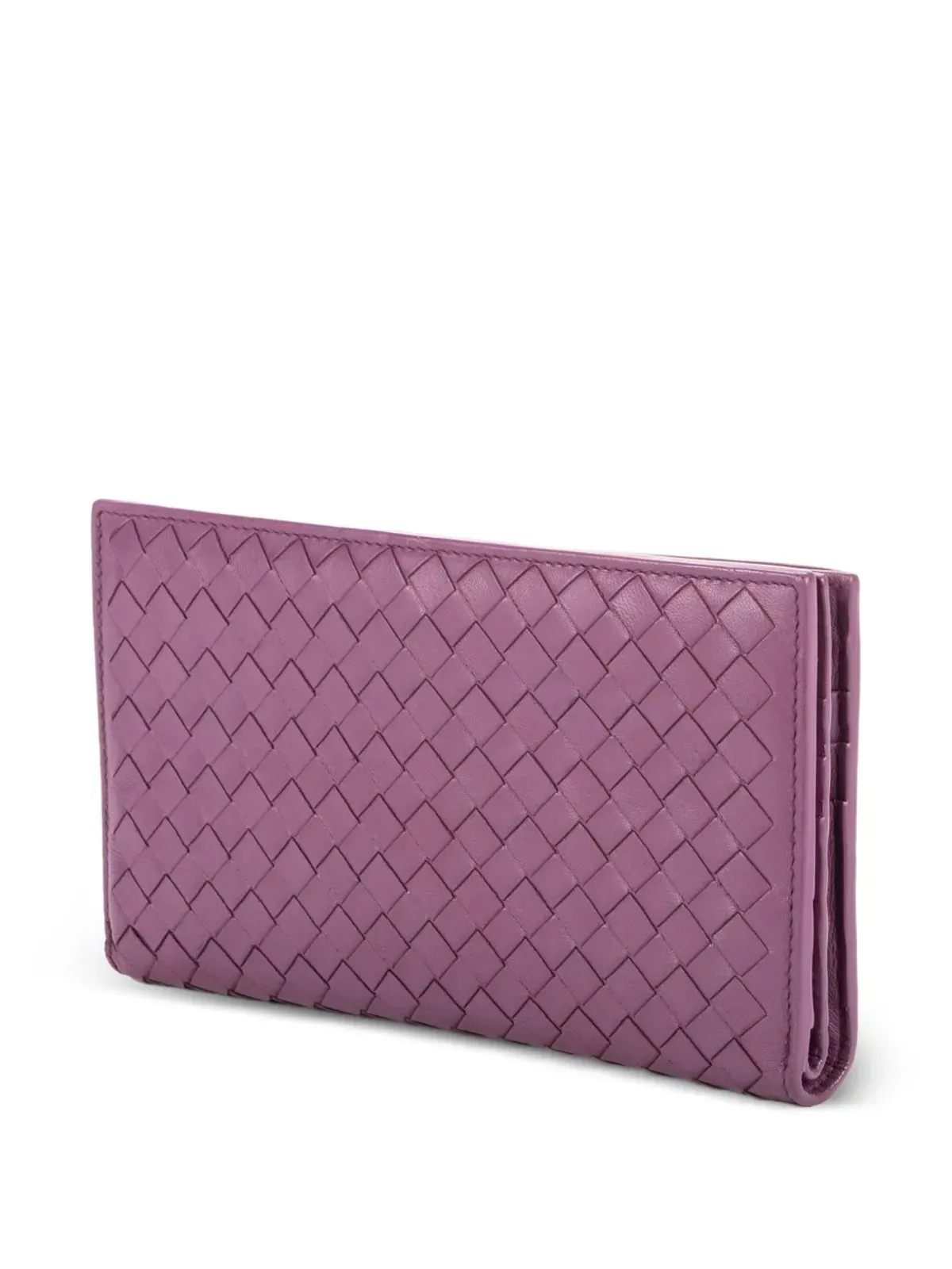 Bottega Veneta イントレチャート織り財布 パープル - 画像3