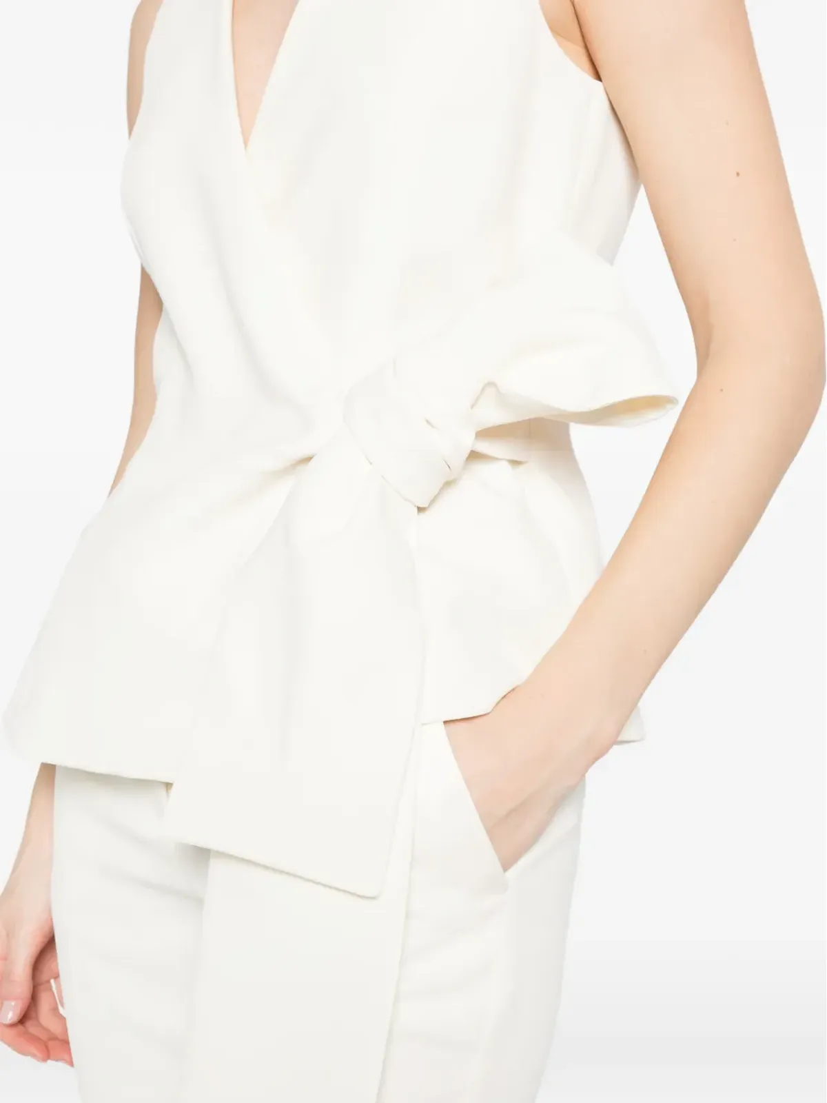Marella Tlirica V-neck vest - Neutrals - 画像5