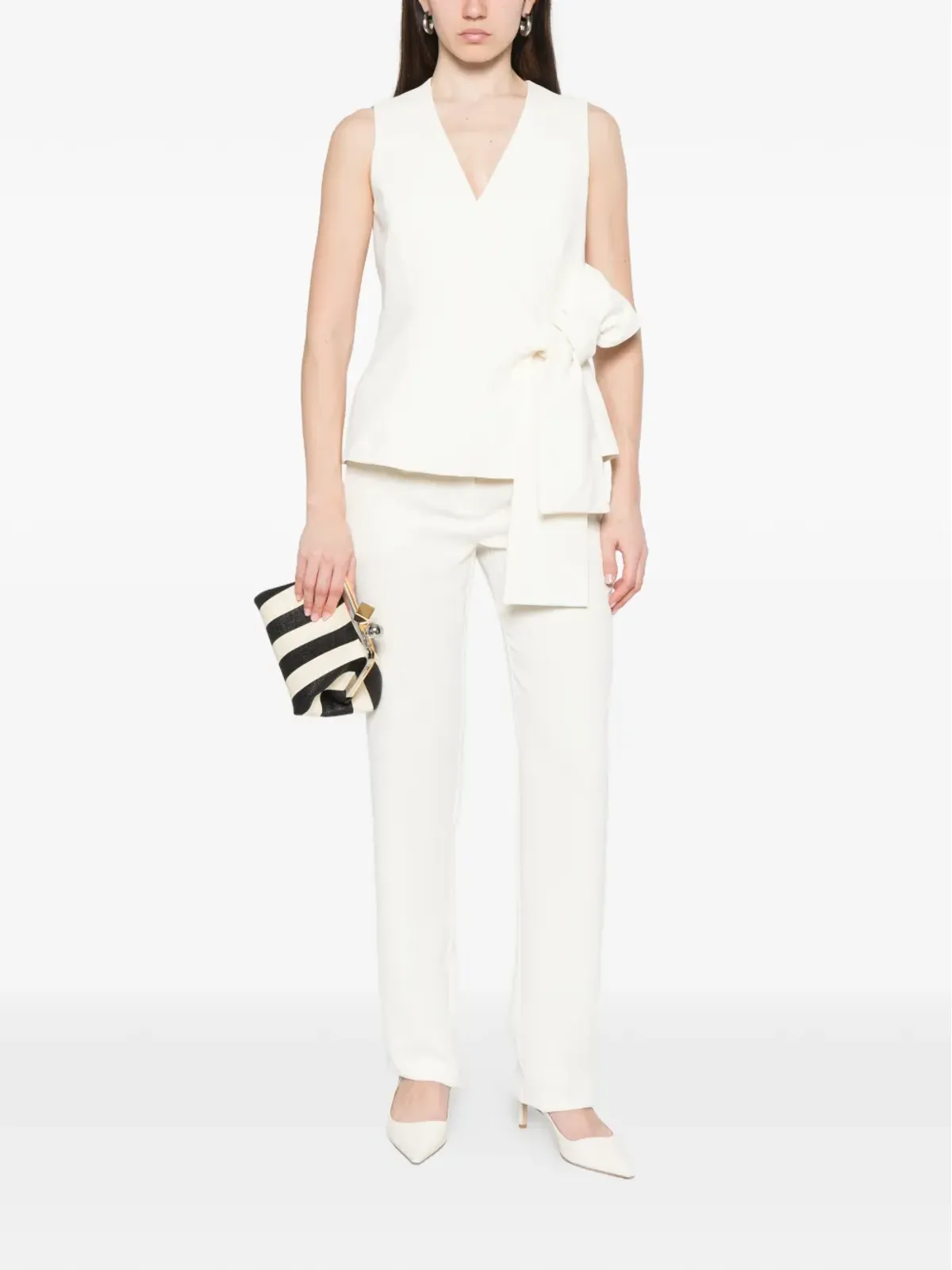 Marella Tlirica V-neck vest - Neutrals - 画像2
