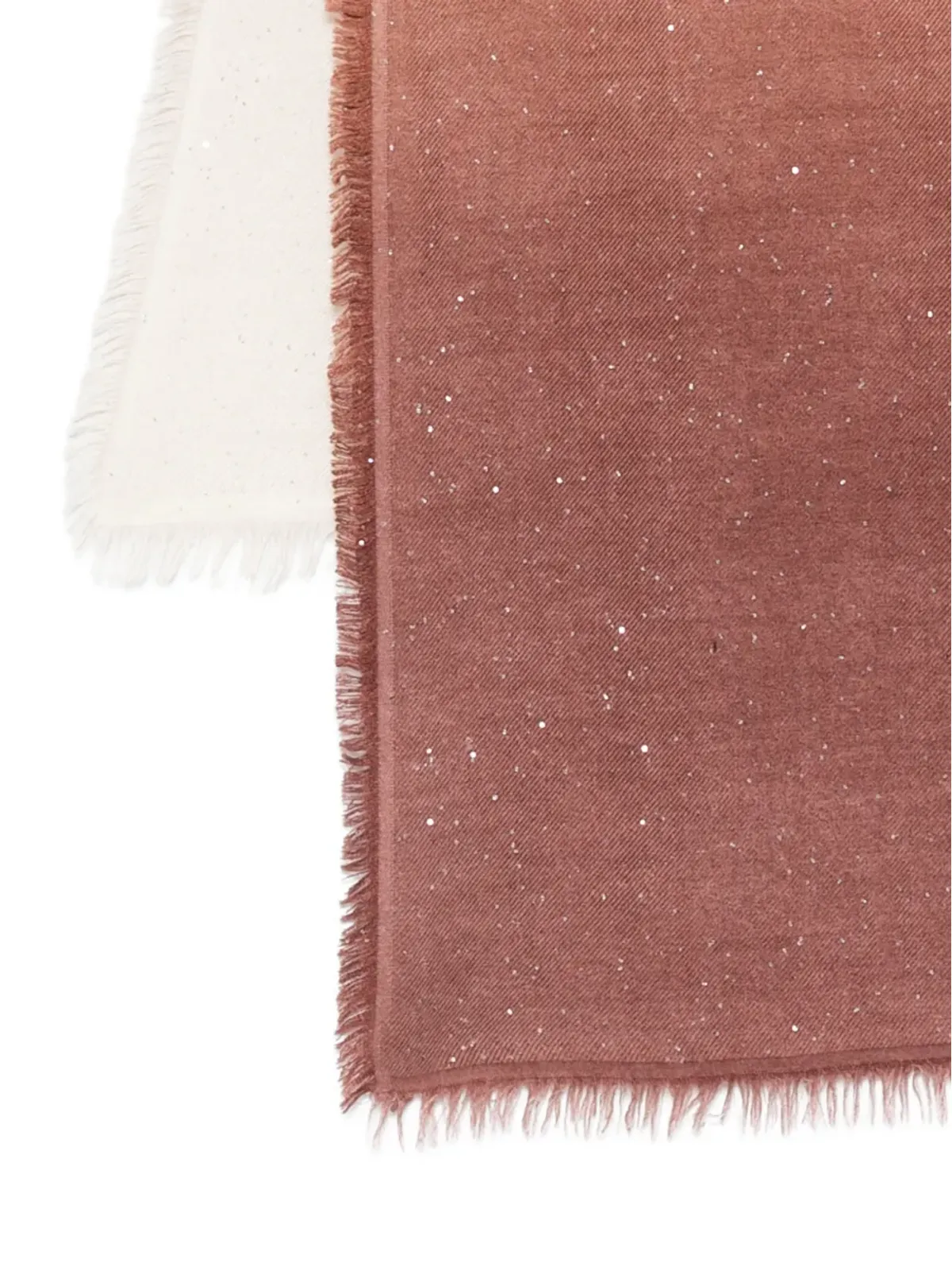 Faliero Sarti Luccicante ombré fringed scarf - Brown - 画像3