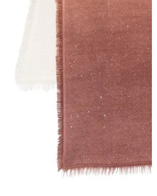 Faliero Sarti Luccicante ombré fringed scarf - Brown - サムネイル3