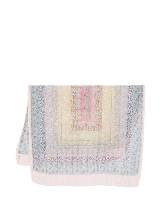 Faliero Sarti Faliero Sarti レティ フランジア 花柄プリント フリンジ付きスカーフの商品画像