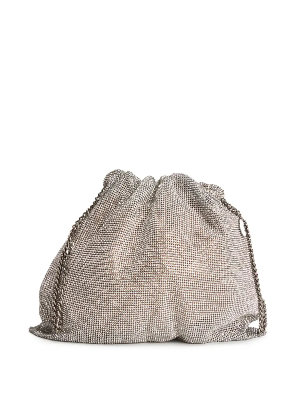 TWENTY FOURHAITCH rhinestone chain bucket bag - Silver - 画像2