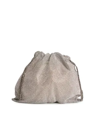 TWENTY FOURHAITCH rhinestone chain bucket bag - Silver - サムネイル2