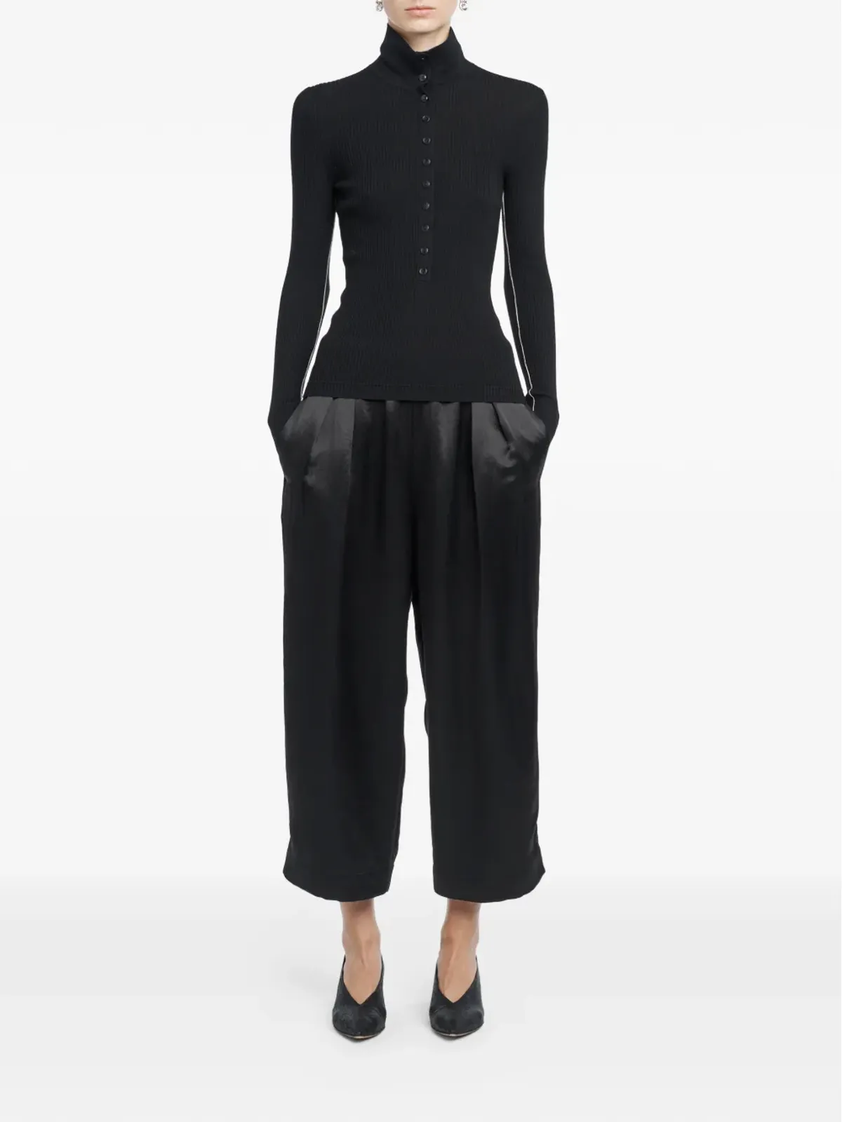 Maria McManus elasticted-waistband trousers - Black - 画像2