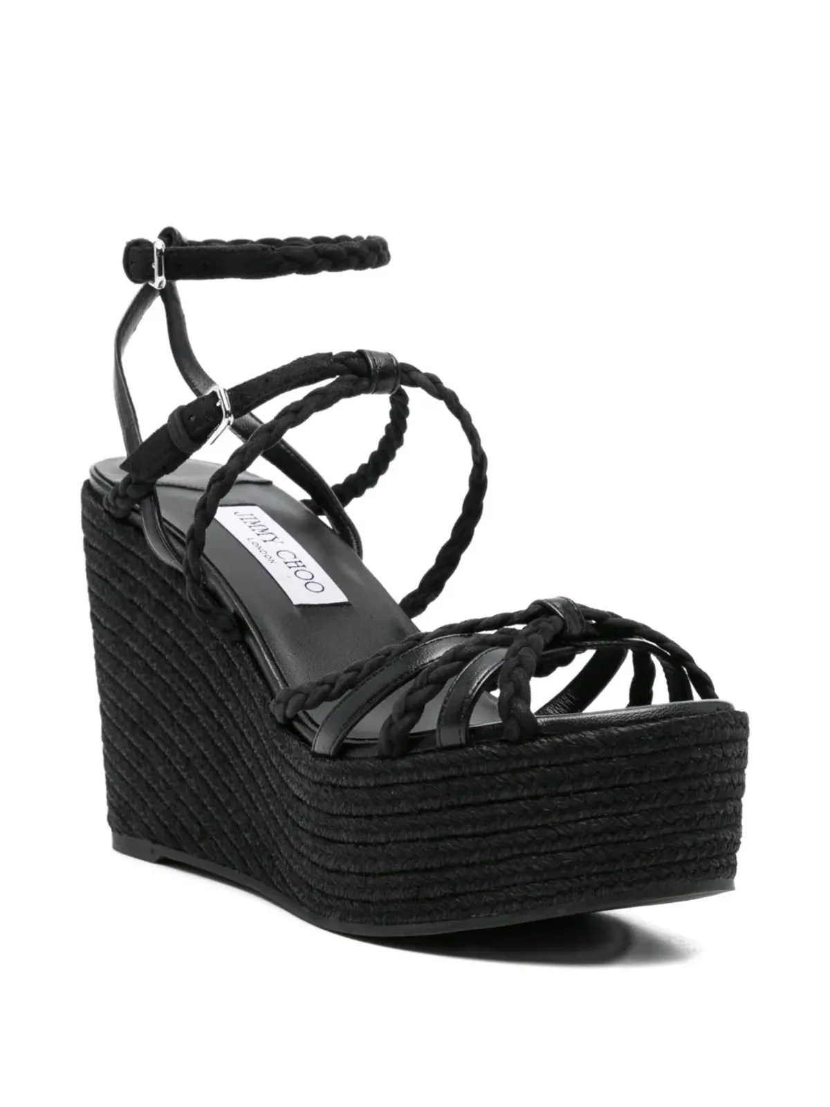 Jimmy Choo Nyra braided sandals - Black - 画像2