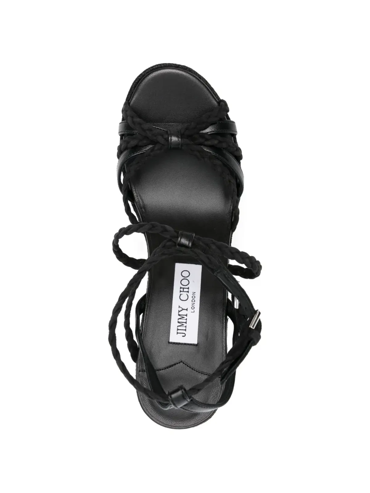 Jimmy Choo Nyra braided sandals - Black - 画像4