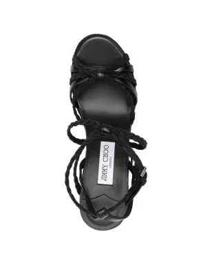Jimmy Choo Nyra braided sandals - Black - サムネイル4