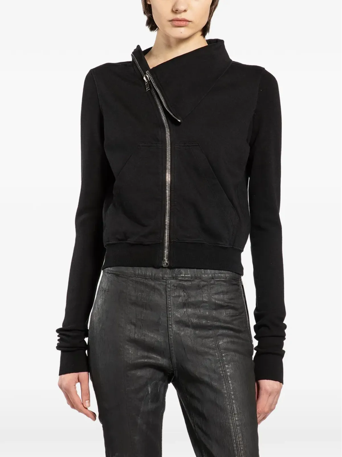 Rick Owens DRKSHDW アシンメトリックジップマウンテンセーター - 画像1