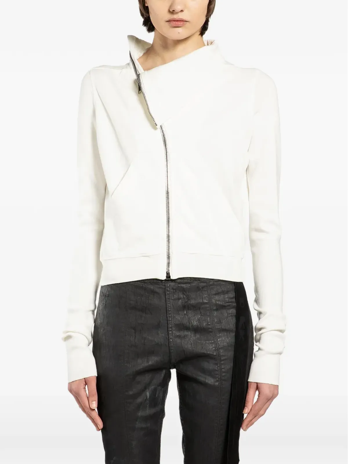 Rick Owens DRKSHDW マウンテンジップセーター（ホワイト） - 画像1