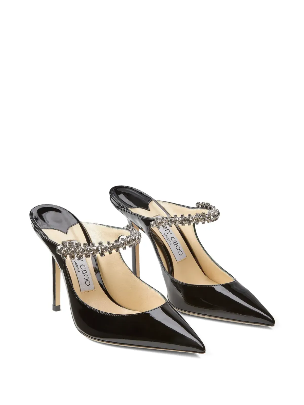Jimmy Choo ビング クリスタルストラップ ポインテッドミュール - 画像2