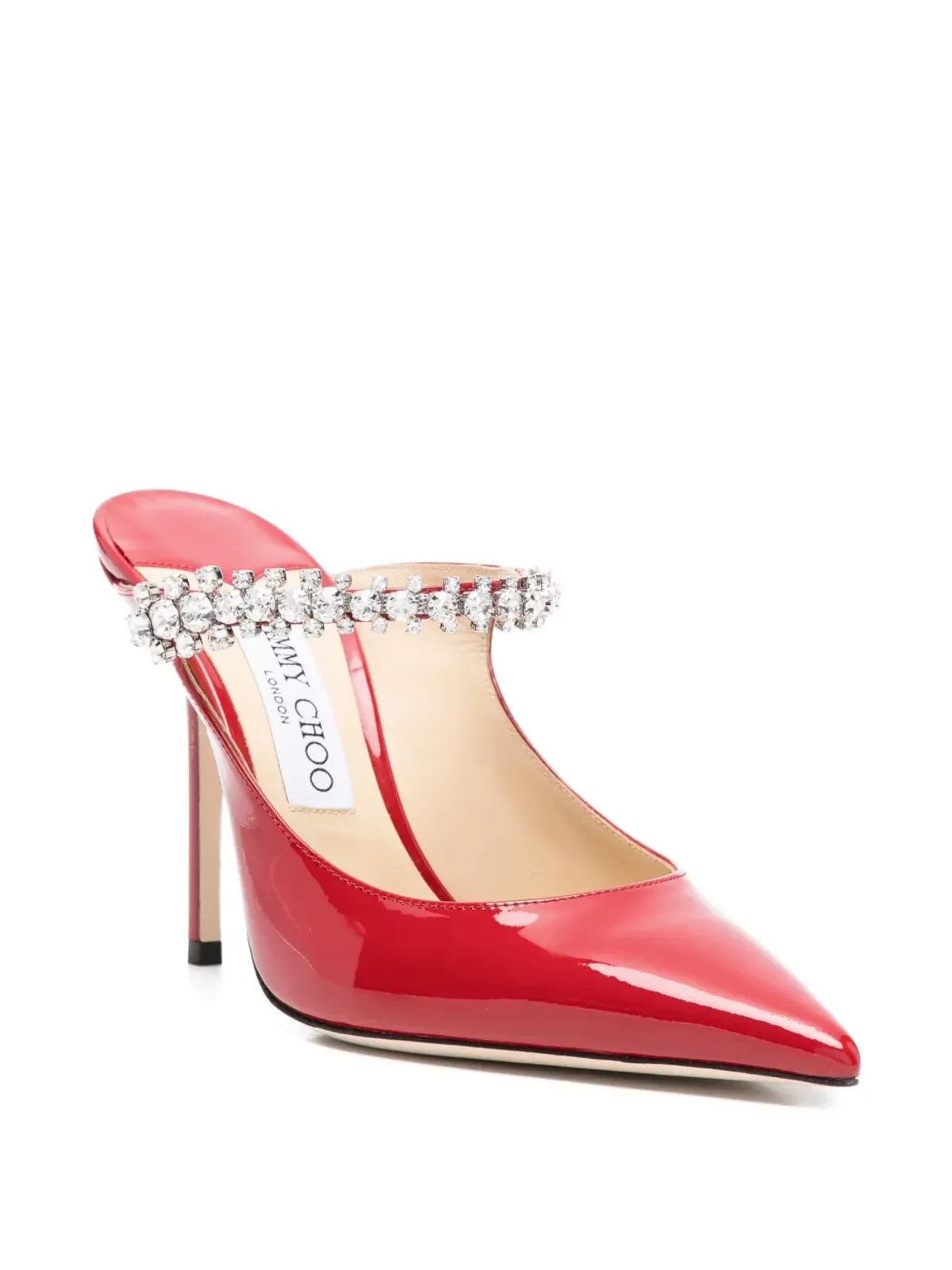 Jimmy Choo Bing crystal-embellishment mules - Red - 画像2