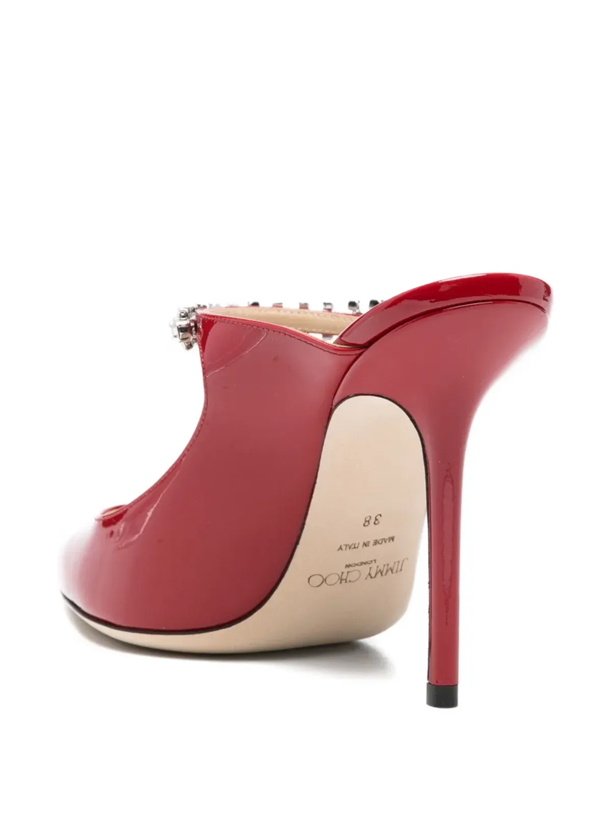 Jimmy Choo Bing crystal-embellishment mules - Red - 画像3