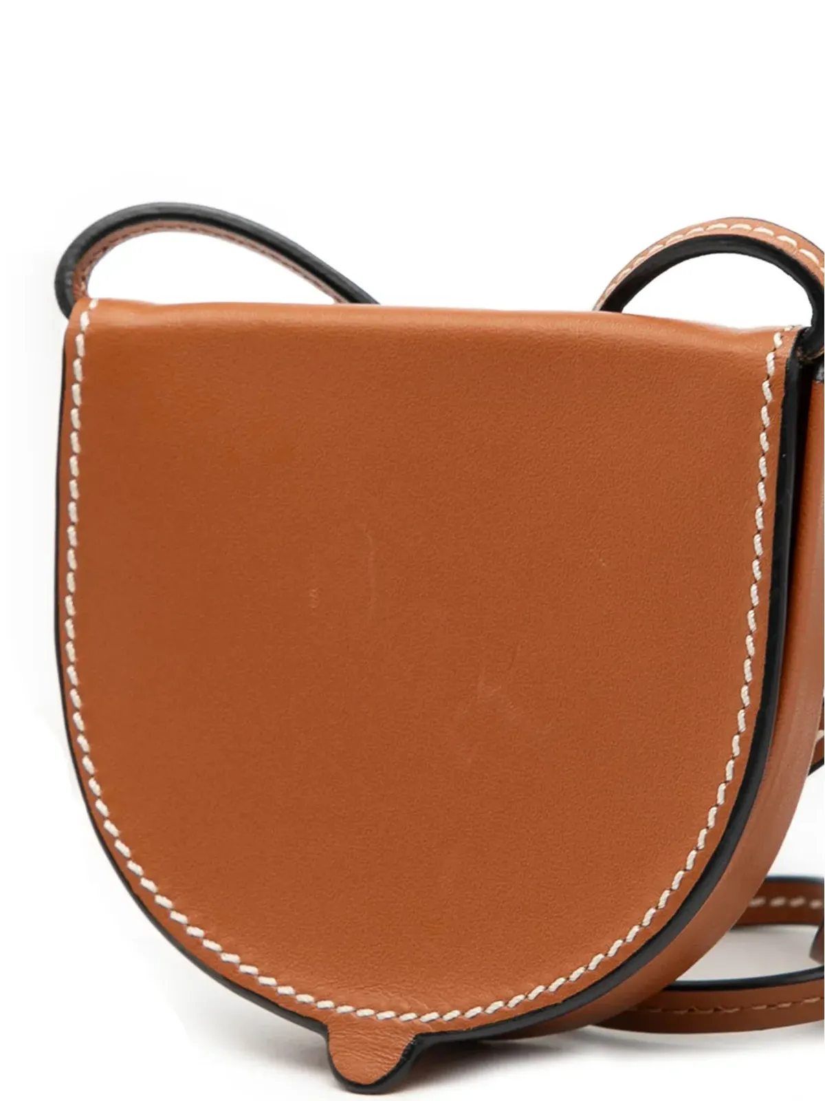 Loewe ビンテージ カーフスキン ヒール ポーチ クロスボディ バッグ ブラウン - 画像2