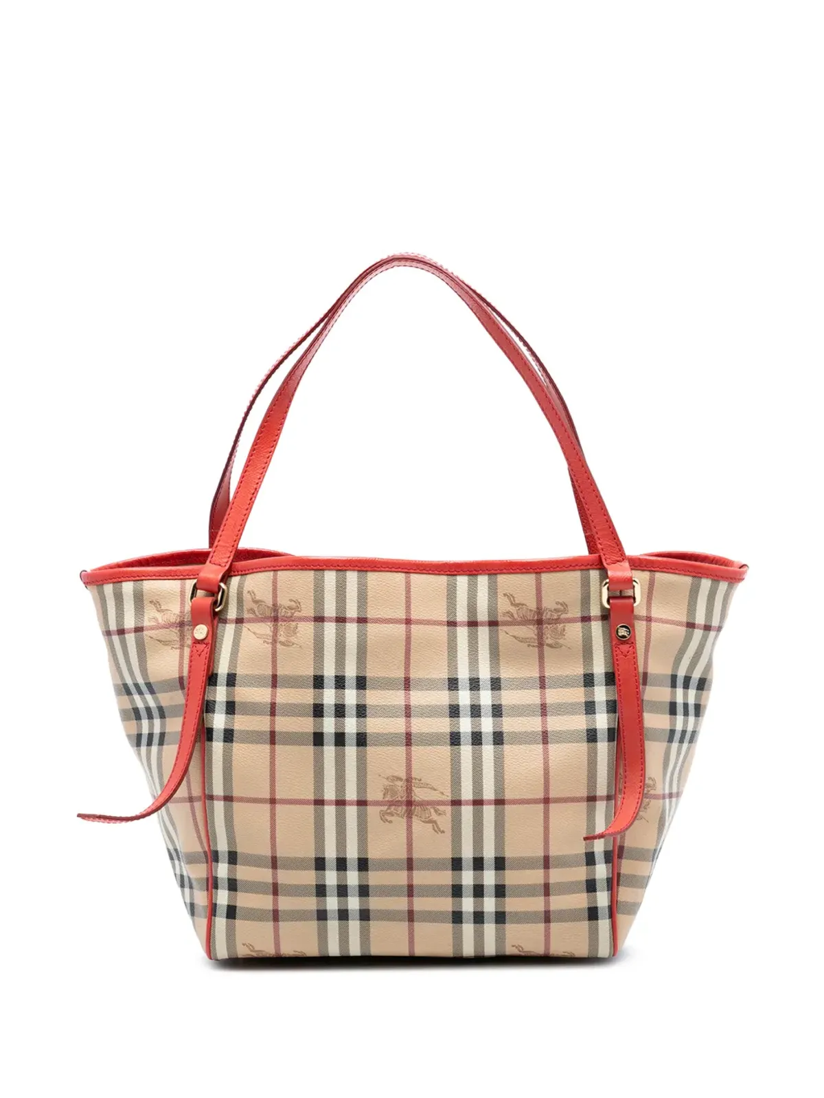 Burberry Pre-Owned Haymarketチェック コーティッドキャンバス Salisbury トートバッグ - Brown - 画像1